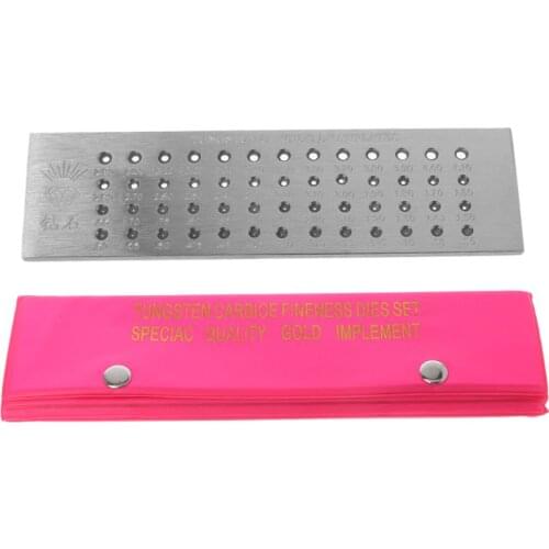 52 Holes Tungsten Carbide Wire Drawplate for Jewelry Making Round 0.26-4.10mm T84A