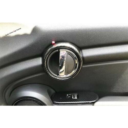 Yimaautotrims Inner Door Pull Handle Bowl Ring Cover Trim Fit For Mini Cooper F55 F57 5 Door 2014 - 2019 ABS Interior Mouldings