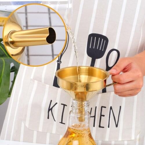 Stainless Steel Funnel with Removable Strainer Filter Funnel for Transferring of Liquid Dry Ingredients Powder