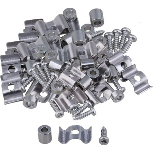 Yibuy 100Pieces Zinc Alloy Guitar String Tree Guide Retainer Spacer Screws