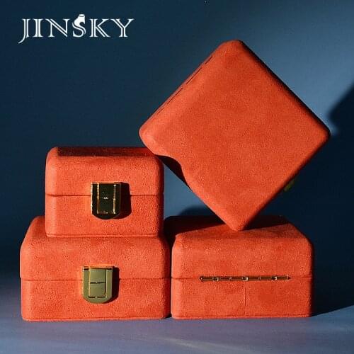 Microfiber Jewelry Display Box Ring Earring Storage Set Box Pearl Necklace Box Gift Box