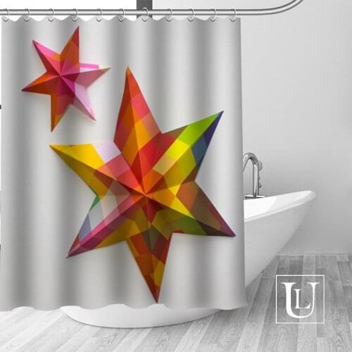 Custom Cartoon star Curtain Fabric Modern Shower Curtain bathroom beautiful Curtains Bath decor Polyester Cloth Waterproof