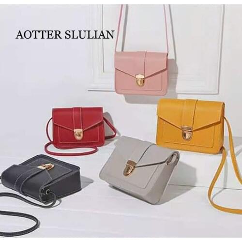 Women Personality Saddle Bag Small Crossbody Bag PU Leather Shoulder Messenger Bag Candy Colors Girl Bolsas Buckles Coins Purse