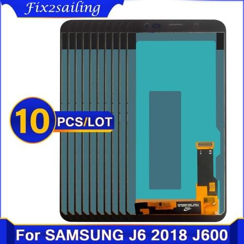 10 Pcs TFT incell LCD For Samsung J600 J6 2018 LCD Display Touch Screen Digitizer Assembly For Samsung Galaxy J6 Display J600F