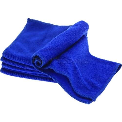 6Pcs Car Soft Cloth Magic Glasses Wash Towels Sponges Clothes Blue Auto Car Microfiber Detailing Cleaning Brush Cloths 30x30cm