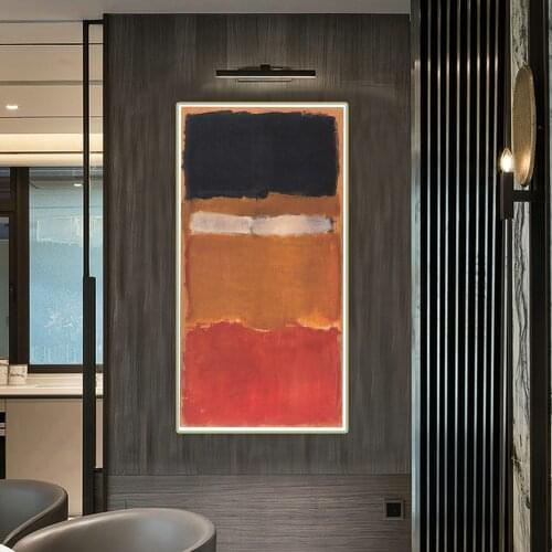 Holover Mark Rothko Abstract "No.24 (Untitled)"Canvas Oil Painting Color Gamut Painting Artwork Aesthetic Wall Home Decoration
