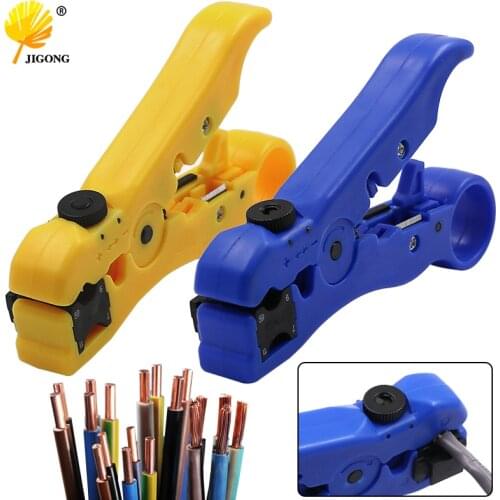 Automatic Cable Wire Stripper Electric Stripping Tools for UTP STP RG59 RG6 RG7 RG11 Multi-functional Cutter Striper