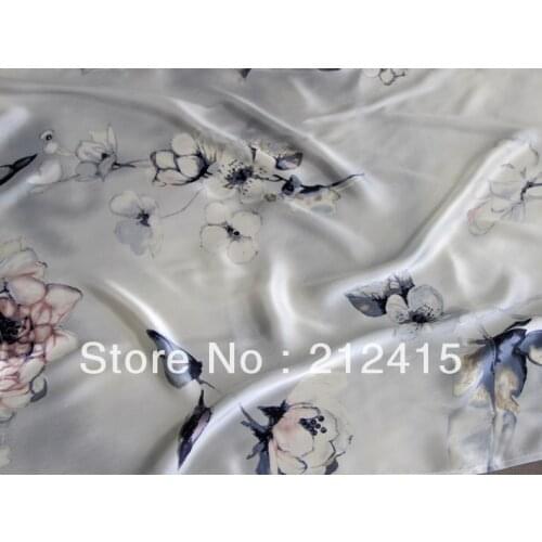 Free shipping/free epacket/100% silk fabric /silk/DIY by fabric/good quality/ #LS0735 silk fabric for dress