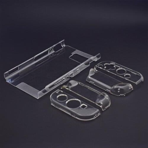 Case for Switch NS NX Cases Hard Clear Back Cover Shell Coque Transparent Detachable Crystal PC for Nintendo Nintend Bag