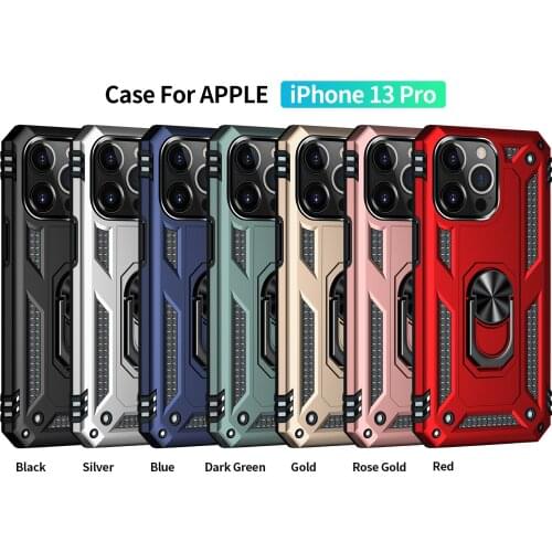Military Magnetic Car Ring Buckle Stand Cover For iPhone 13 Pro Phone Cases For Apple Iphone 11 12 Pro SE 2020 7 8 Plus 12Pro