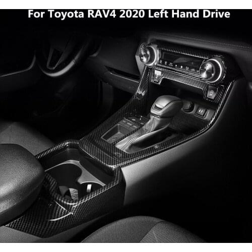 For Toyota RAV4 2020 Interior Moulding Trim Center Dashboard Rear Outlet Sticker Cover Glove Box Meter Steering Wheel Panel Trim
