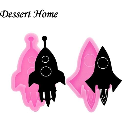 DY0184 rocket Mold Jewelry Making Tools Keychain Resin Silicone Necklace Epoxy For Diy Liqui Earring Decoration Shiny