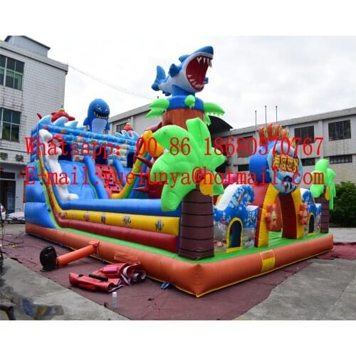 China Guangzhou) Factory direct inflatable slide / castle / trampoline / Inflatable underwater world slide YLY-0111
