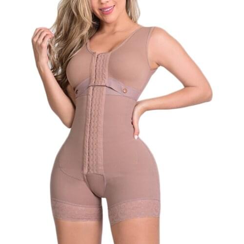 High Compression Lace Sexy Shapewear With Hook And Eye Front Closure Shaper Adjustable Bra Slimming Bodysuit Tummy Waist Control