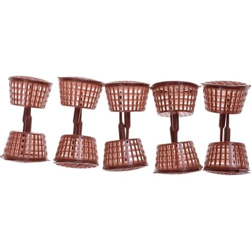 10PCS Fertilizer Box Bonsai Tool Fertilizer Cover Basket Box Dome Case Plastic Plant Bug Portable Nursery Pots 3Sizes