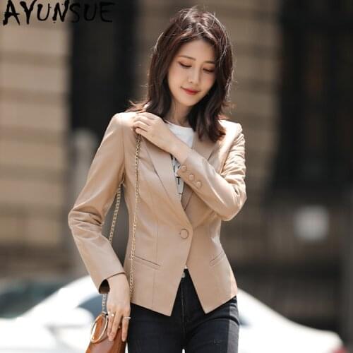 AYUNSUE Genuine Leather Jacket 2020 Spring Autumn Jacket Women 100% Real Sheepskin Coat Female Streetwear Bomber Jackets MY3814