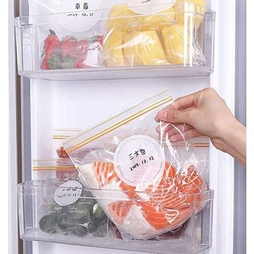 Reusable Fresh-Keeping Zipper Bag Food Plastic Bag Vegetable Fruit Storage Freezing Leakproof Sealed Bags Kitchen Accessories
