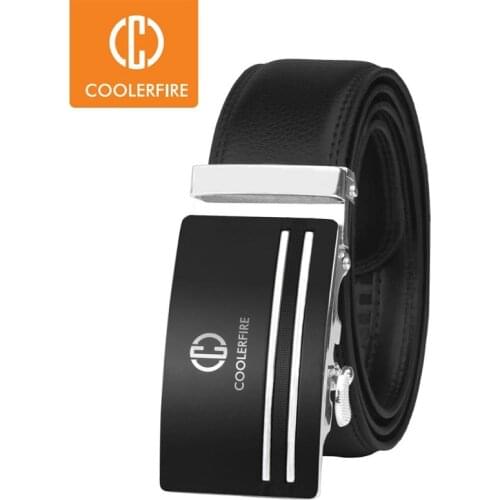 COOLERFIRE 2017 top quality cow genuine fashion leather men belts for men automatic buckle strap cinto masculino ZD054