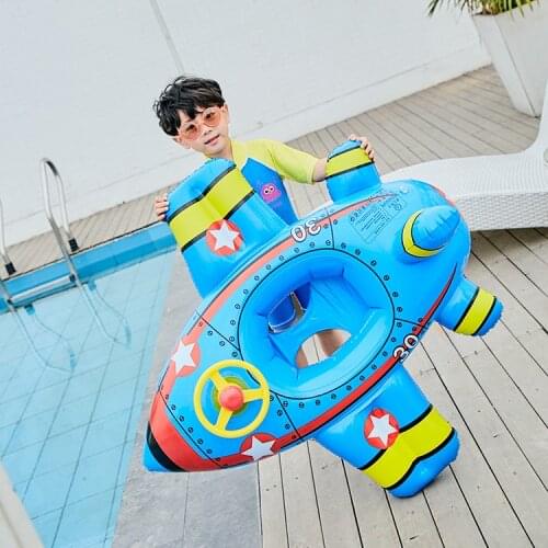 For 1-6years old kid INS Plane Inflatable Raft Swimming ring Aircraft boat Game Float toys child Summer Water giant pool tube
