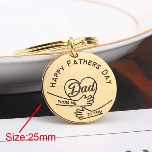 Dad Gifts Keychain Happy Fathers Day From Me To You Personalized Holiday Gifts From Sons And Daughters Special Surprise