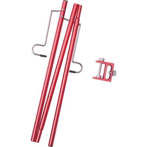 Practical Lamp Pole Two-way Hook Detachable Multifunctional And Collapsible Design Alluminum Alloy Folding Light pole for Campin