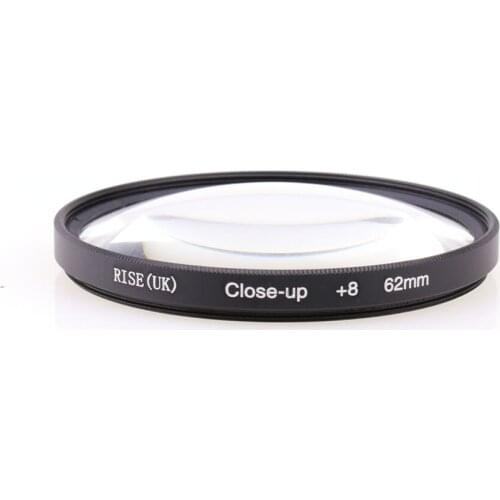 RISE(UK) 62mm Close-Up +8 Macro Lens Filter for Nikon Canon SLR DSLR Camera