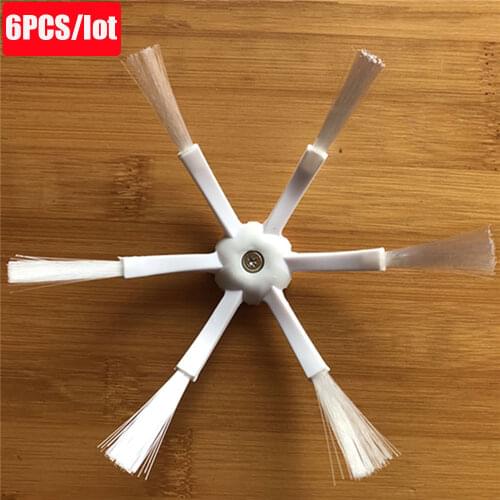 2pcs 6 Arms Side Brush for Xiaomi Roborock S50 S51 S55 Robot Vacuum Cleaner Parts Replacement New Style 6-Arm Brushes Accessory