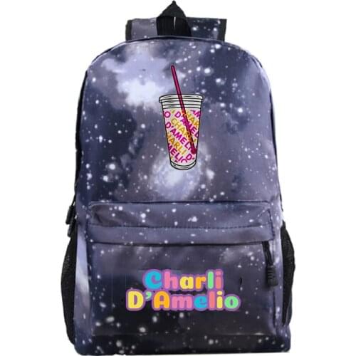 Mochila Charli Damelio School backpack Teens Girls Schoolbag Boys Knapsack Students Charli D'amelio Travel bags Laptop Rucksack