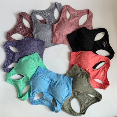 Racerback Sports Bras For Women Vital Seamless Yoga Bra With Removable Pads Fitness Crop Tops High Impact Gym Workout Activewear