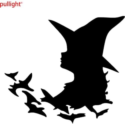 Witch And Birds Funny Vinyl Car-styling Decal Car Sticker