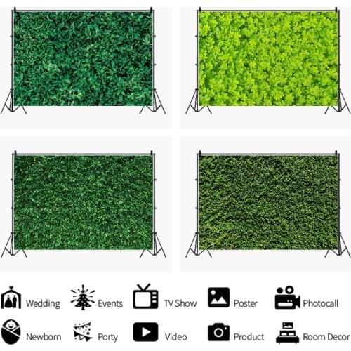 Green Lawn Grass Leaf Scene Backdrops Artistic Photos Background Decorations for Dense Foliage Kids Party Photography Props