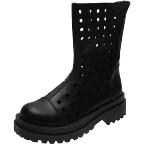 Female summer thin breathable mesh hollow female cool boots, summer boots spring version ankle boots