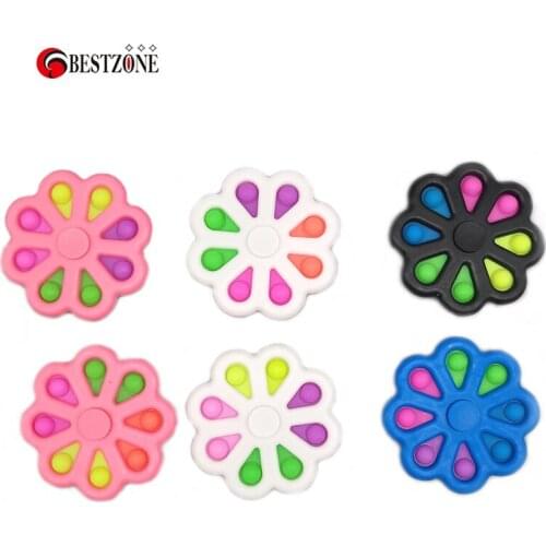 1Pcs Fidget Relieve Stress Toys Push It Bubble Antistress Sensory To Relieve Autism Novelty Squeeze Flip Kids Free Shipping