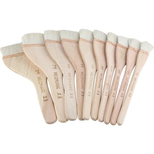 1PCS High Quality Wooden Handle Goat Hair Paint Brushes Reusable Brushs for Watercolor Acrylic Oil Painting School Art Supplies