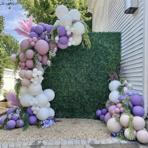 122Pcs White Purple Party Background Balloons Arch Garland Kit Valentine Birthday Wedding Baby Shower Balloon Suppiles Globos