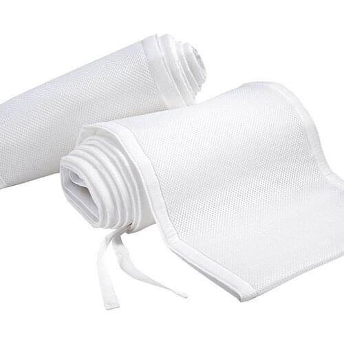 2 Piece Baby Crib Bed Mesh Liner Breathable Crib Liner Summer Baby Bedding Bumper Collision Baby Bumper Crib