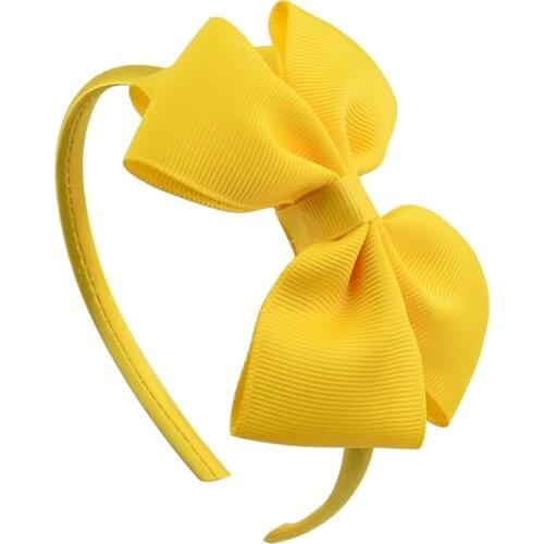 2020 Hot Fashion MulticolorHigh Quality Solid Hairbands Princess Hair Accessories Lady Bowknot Ribbon Hairbands Hair Decor 674