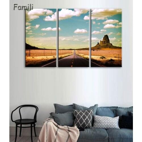 3 PCS High Quality Canvas Wall Art Painting Forest Scenery And Road Pictures For Living Room Unframed Canvas Posters