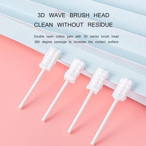 30Pcs Baby Tongue Cleaner Disposable Gauze Toothbrush Paper Rod Infant Oral Cleaning Stick Dental Care Food-Grade 3D Cleaning