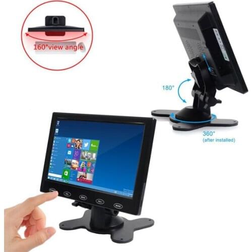 HD 9 inch car lcd monitor with HDMI/VGA/CVBS input