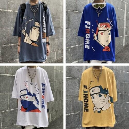 Anime Hokage Ninja Konoha Hatake Kakashi Cosplay Costumes Uchiha Sasuke Obito Teens Adult Cotton T-shirt Summer Tee Singlet Top