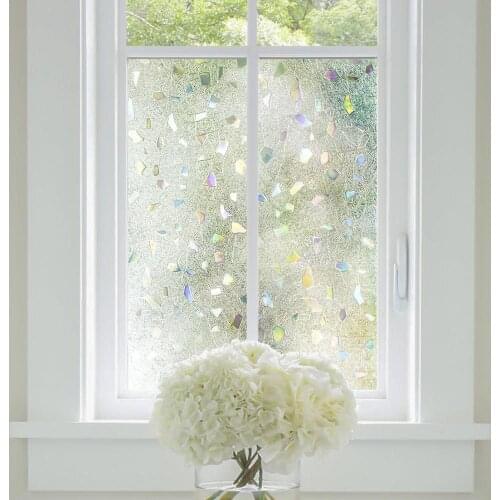 Broken stone pattern glue-free electrostatic living room bedroom UV-resistant glass film curtain film coffee table cushion film