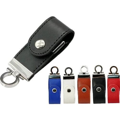Keychain Pu Leather USB 2.0 Flash Drive 4G 8G 16G 32G 64G Memory Stick Storage Pen Drive Thumb U Disk Flash Customize Logo