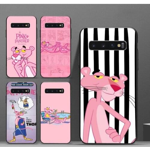 Cute playful pink panther Phone Cases For Samsung A50 A51 A71 A20E A20S S10 S20 S21 S30 Plus ultra 5G M11 funda shell