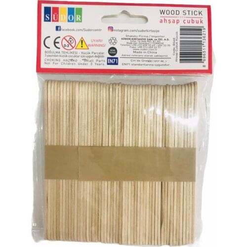 Südor Wooden Stick Small Natural 50 Pieces