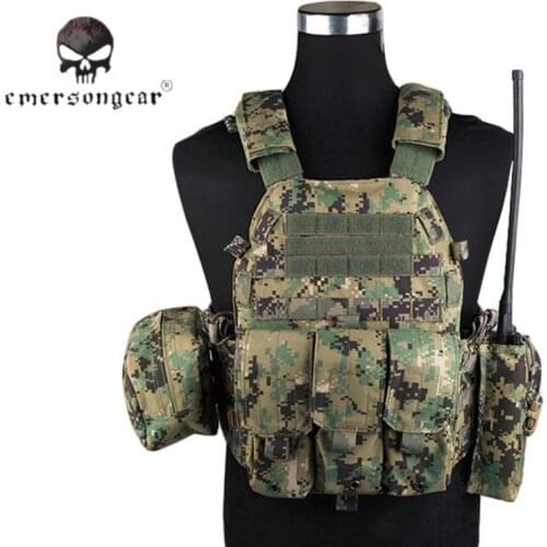 Emersongear LBT6094A Style Tactical Vest With 3 Pouch Airsoft Military Combat Vest AOR2 EM7440F