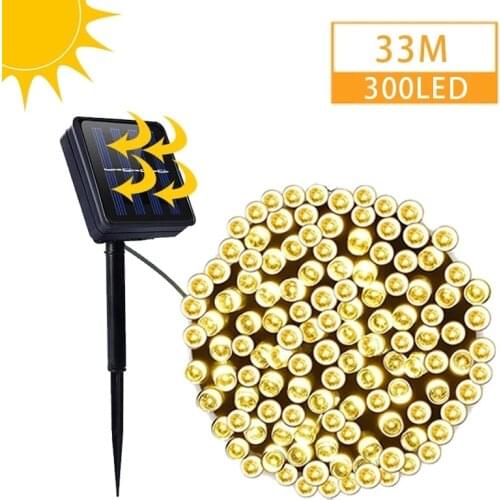 33M Solar String Lamps for Garden Waterproof Outdoor Lighting New Year 2022 Christmas Xmas Decoration Garden Decorations Navidad