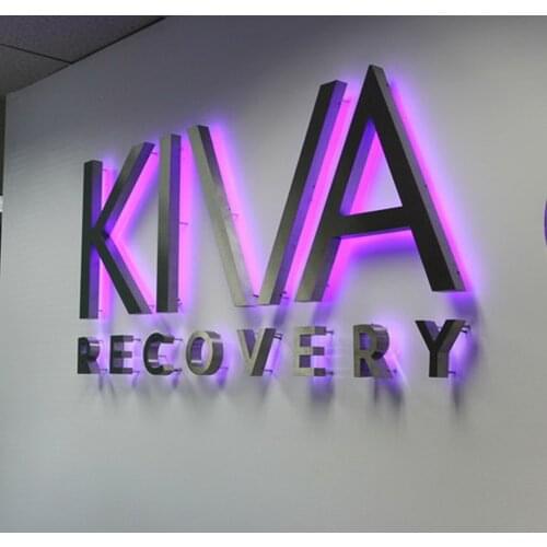 Exquisite customized stainless steel backlit letter High Quality freely designed stand off the wall sign