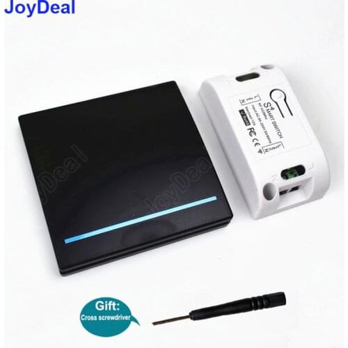 Joydeal Smart Wireless Remote Control Switch AC 110V 220V 1CH Receiver Wall Panel Remote Transmitter Hall Bedroom Ceiling Lights
