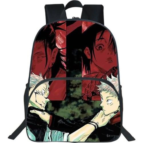 Jujutsu Kaisen Backpack Anime Yuji Itadori Cosplay School Bag Boys Girls Casual Travel Rucksack Teenagers Cartoon Bookbag